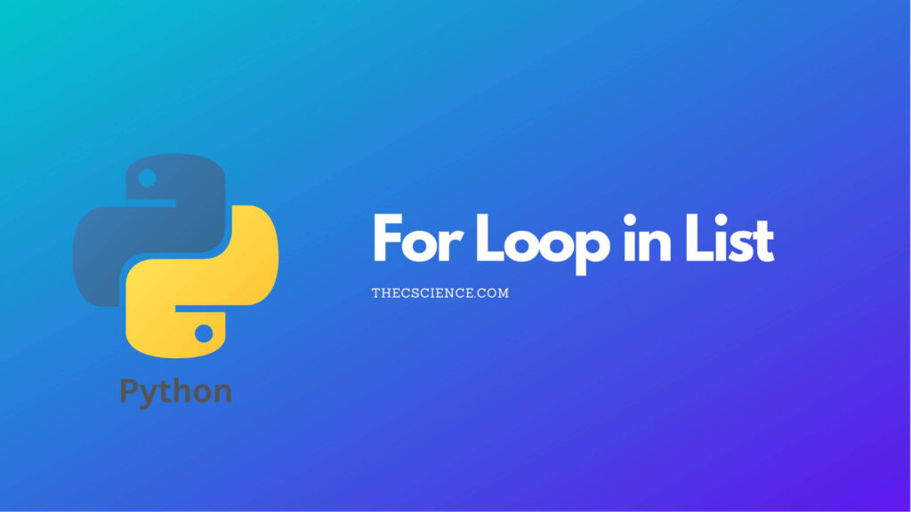 For loop inside a list in python