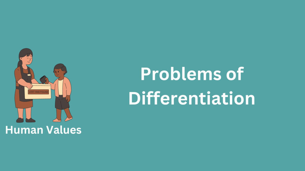 problems of differentiation