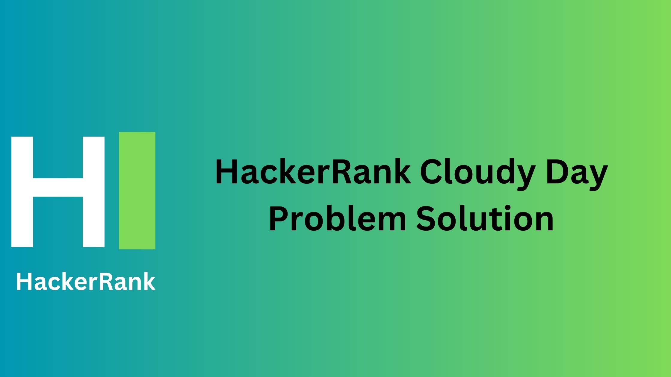 HackerRank Cloudy Day Problem Solution