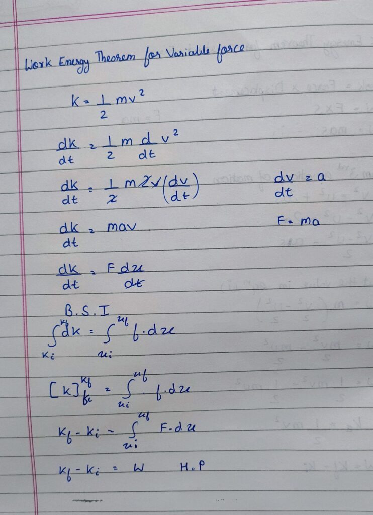 Work-energy-theorem-for-variable-force