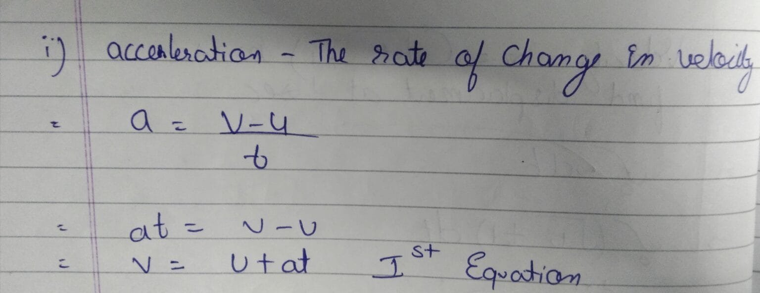 Derivation of Three Equations of Motion – Step-by-Step Explanation