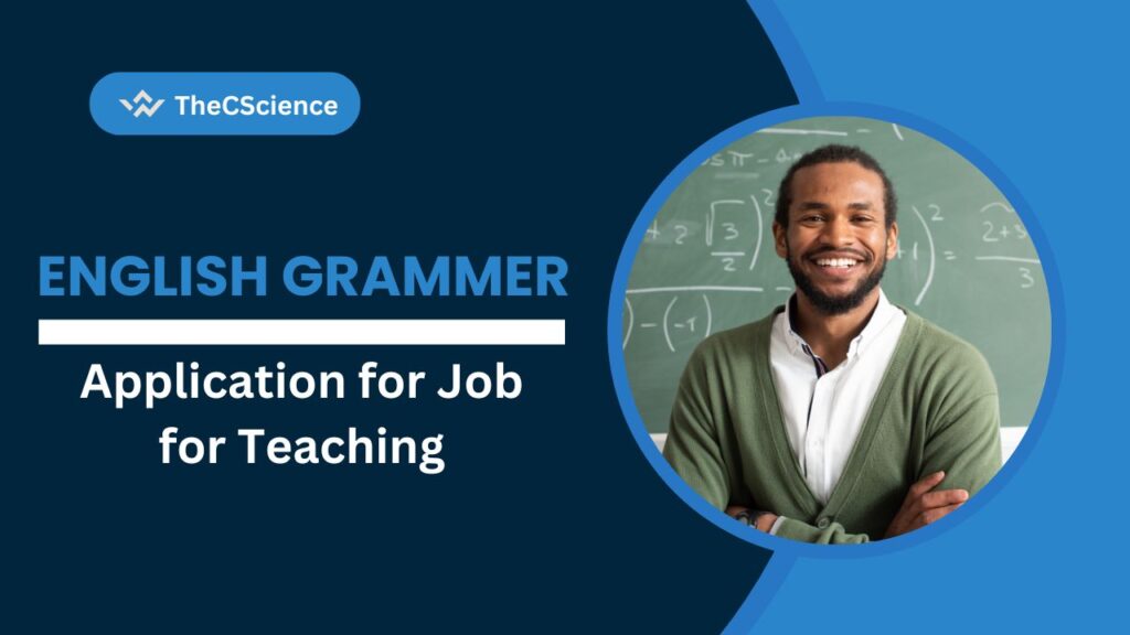 Application for Job for Teaching